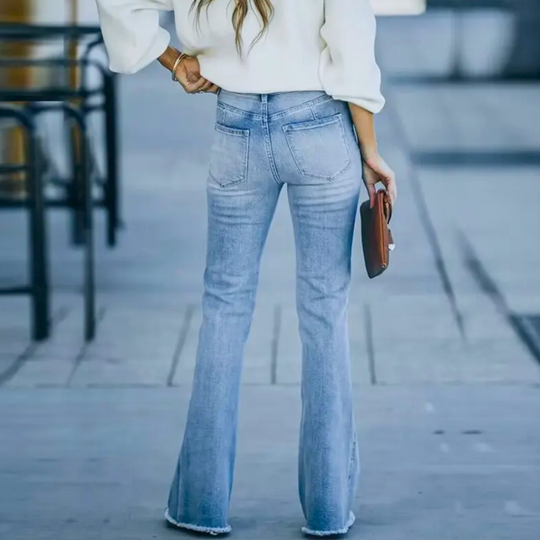 Fleur - Boho jeans med stretch