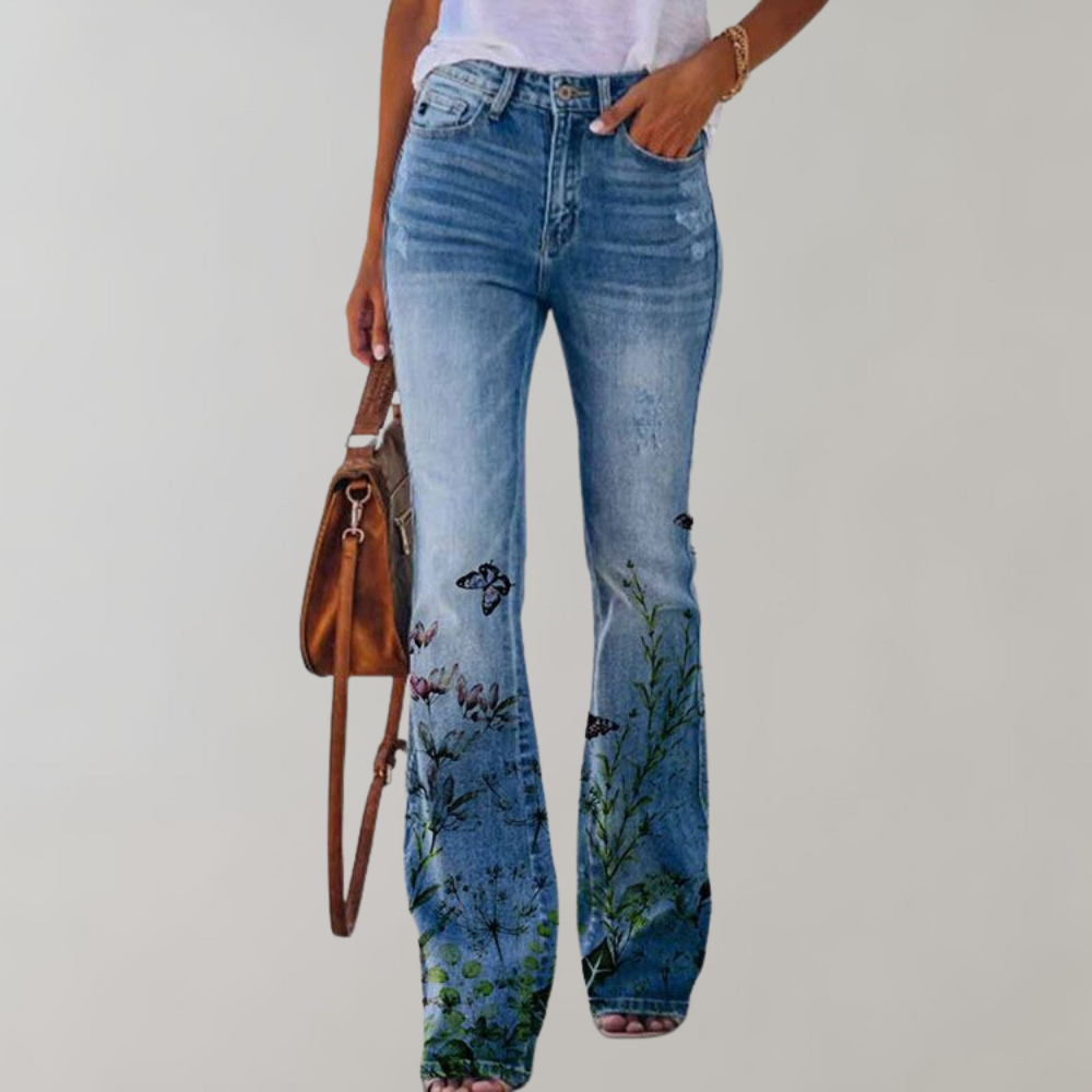 Nikita - Flared Jeans med print til kvinder