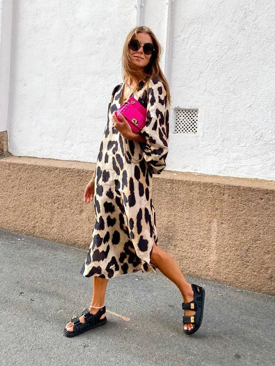 LUCY™ | STILFULD KJOLE MED LEOPARDPRINT TIL KVINDER