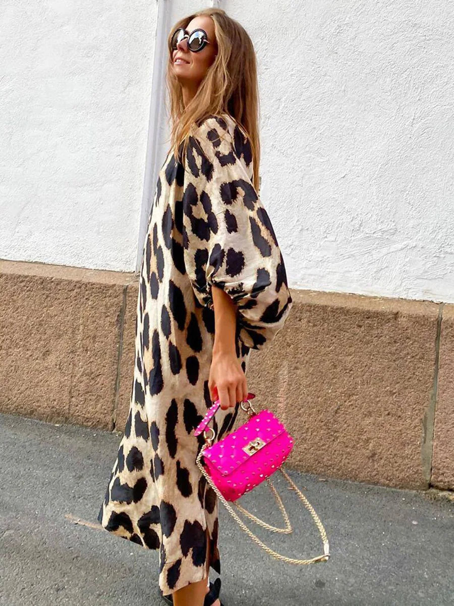 LUCY™ | STILFULD KJOLE MED LEOPARDPRINT TIL KVINDER