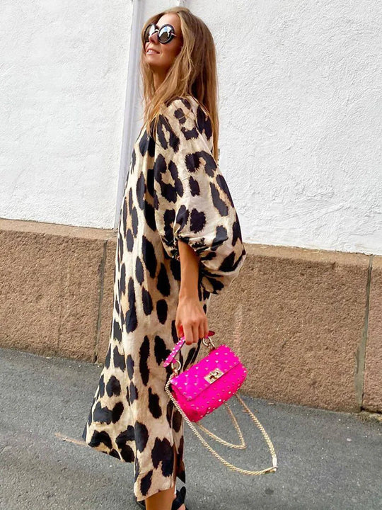 LUCY™ | STILFULD KJOLE MED LEOPARDPRINT TIL KVINDER